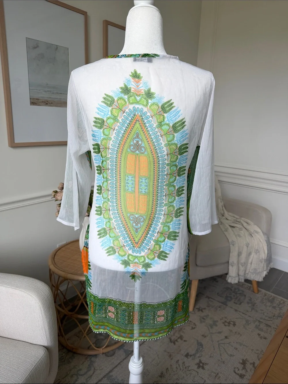 Vintage Y2K Pucci Color Resort Cover Up Dress Euro Summer Beachwear OS